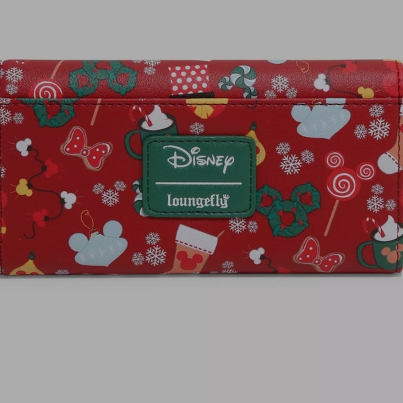 NWT Disney's Mickey Holiday Loungefly Backpack With Wallet - Picture 4 of 4